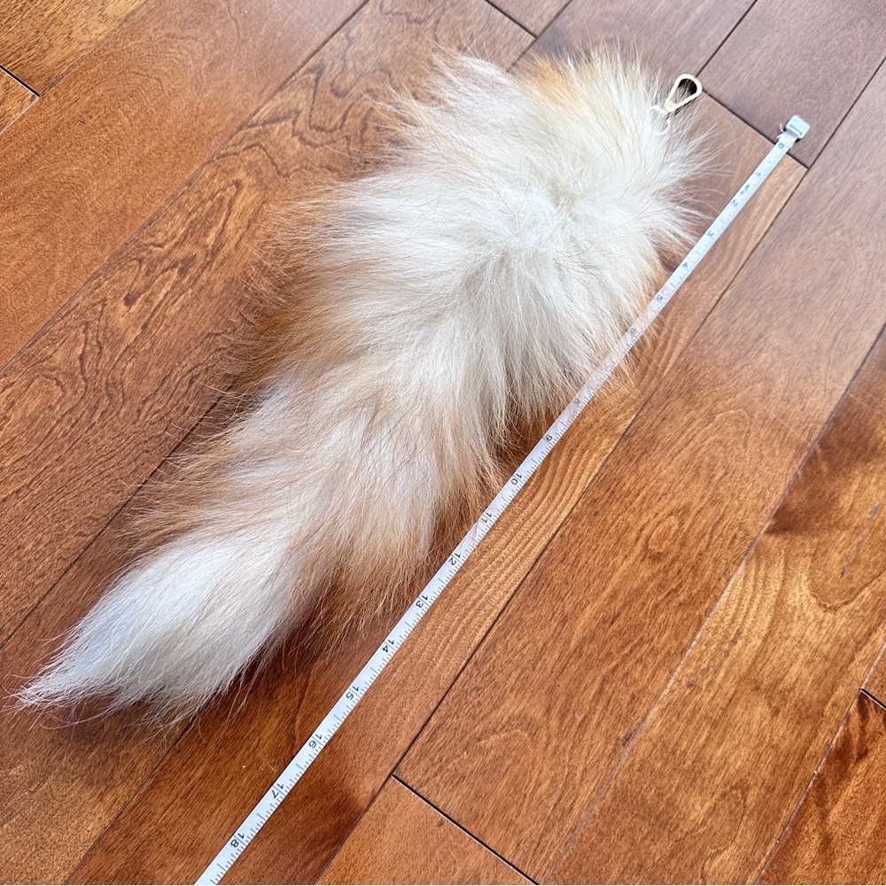 Fluffy Fox Fur Tail Keychain